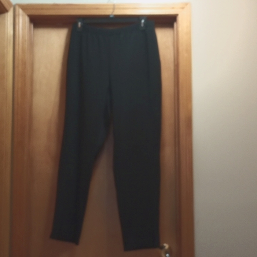 Susan Graver Black Pants17" width elastic waist,24" width hip, 29" length